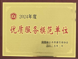 2024年度優質服務模范單位